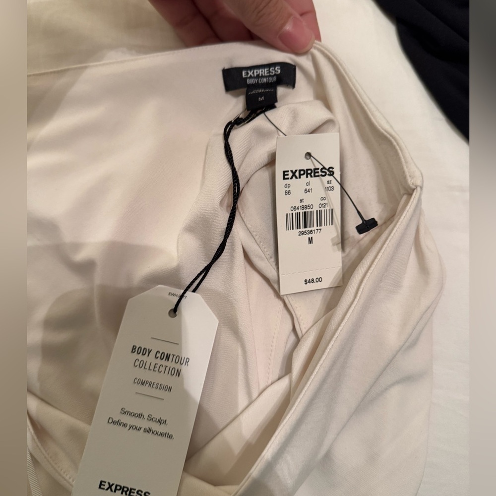 Express Cream One-Shoulder Blouse - Picture 5 of 5